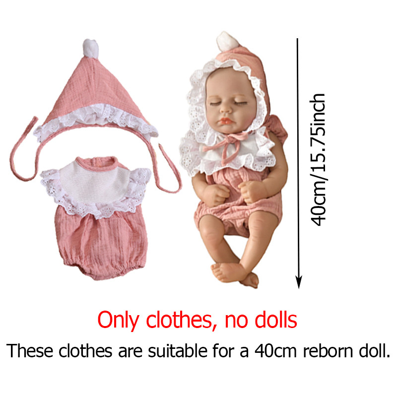 Lovely Doll Clothes for 40cm Reborn Baby Clothes 15inch Doll Bodysuit Exquisite lovely Doll Clothes