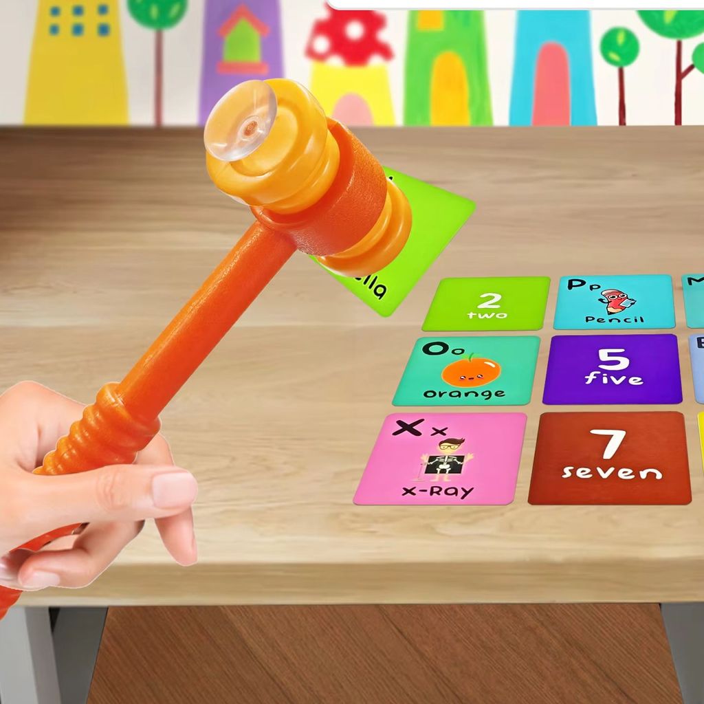 4 Colors Suction cup hammerclassroom interactive gameCan Suck CardsEarly education teaching