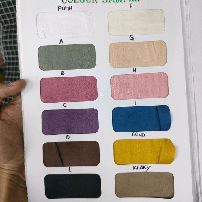 Bahan Kain Katun Japan Polos Harga 0,5 Meter - Katun Twill Minyak - Katun Polos 100% Katun