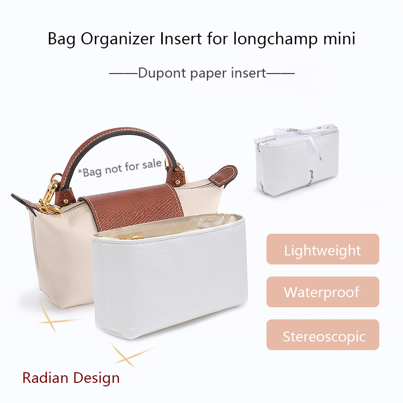 Bag Organizer Insert For Longchamp Mini Dupont Paper Bag Insert Storage Lightweight Bag Support