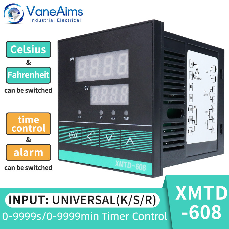 XMTD-608 PID Time Temperature Controller 1300 Digital Display Thermoregulator Thermostat 85-265vac