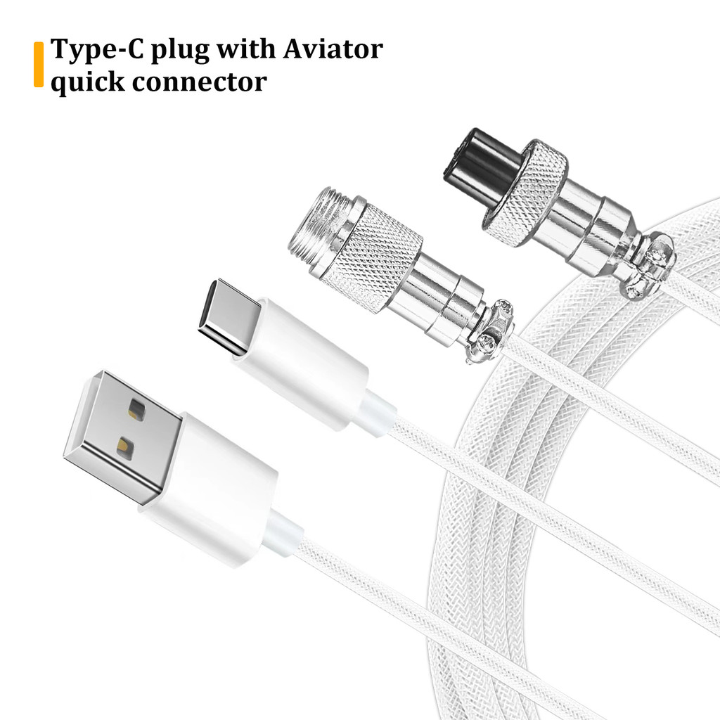USB Type C Mechanical Keyboard Coiled Cable USB Mechanical Keyboar Coiled Cable Aviator Desktop