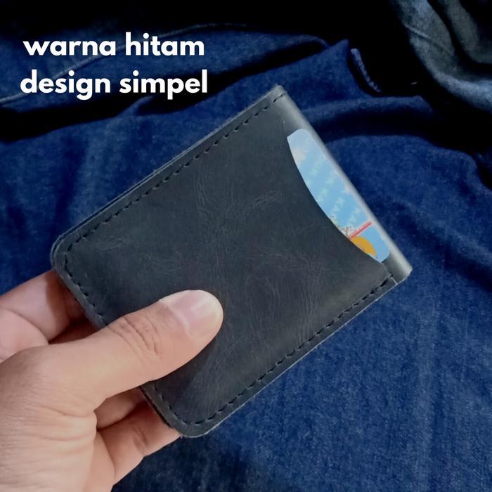 Dompet Minimalis Dompet Pria Genuine Leather Kulit Asli Slim Wallet Dompet Uang &Kartu