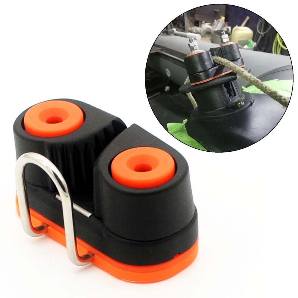 Durable Ball Bearings Nylon Rope Clamp Kayak Marine Hardware Fast Entry Cam Cleat With Leading Rings
