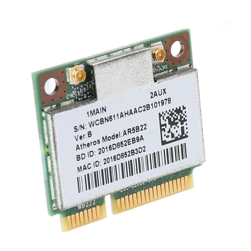 AR9462 AR5B22 WB222 Half Mini PCIe 300Mbps Bluetooth4.0 WLAN Wifi Wireless Card Adapter for PC