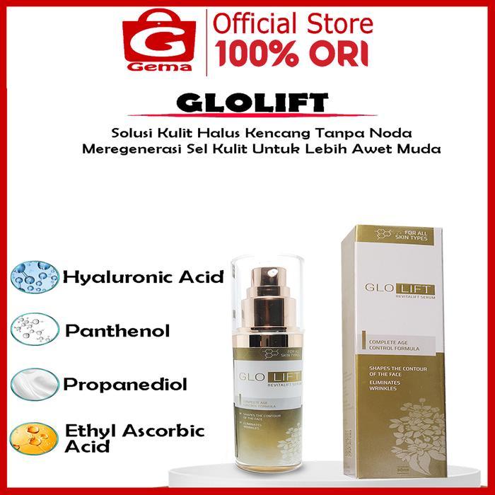 Glolift Serum Anti Aging Hyaluronic Acid Kulit Halus, Kencang, Cerah Tanpa Kerutan