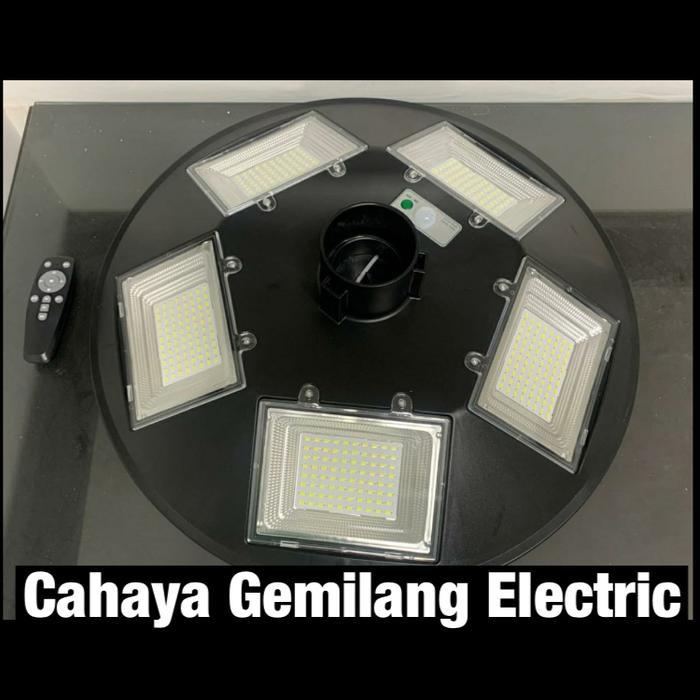 [] Lampu jalan led solar cell 500w 500watt street light ufo pju sell