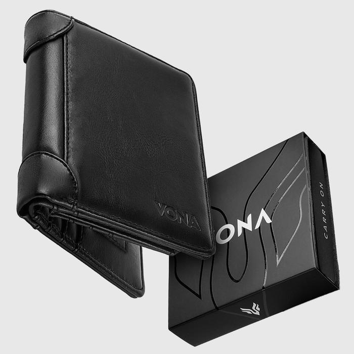 Eiger - Ian Wallet - Dompet Pria Lipat 3 Ruang Extra Slot Kartu Sd Card Kulit Sintetis