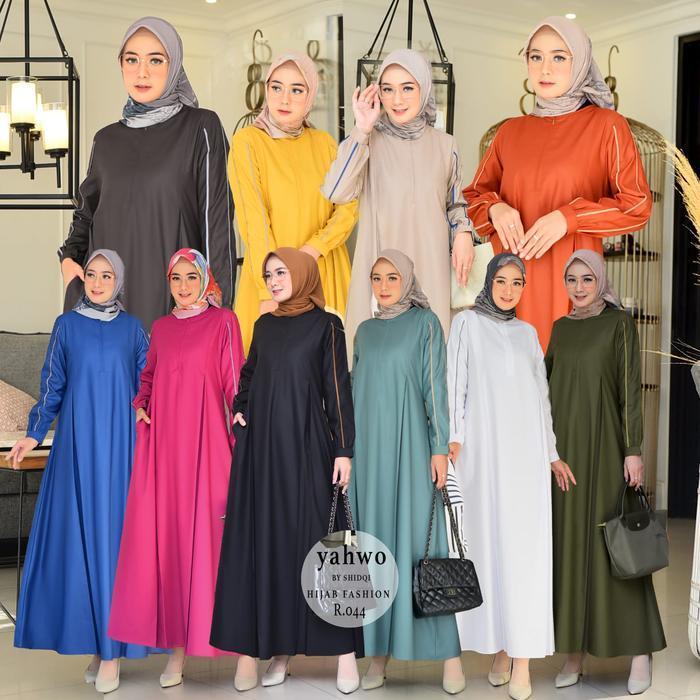 Terlaris Yahwo Hijab Fashion-Dress Wanita Terbaru Terlaris-Busuy-Gamis Toyobo Kombinasi-Dres Maxi