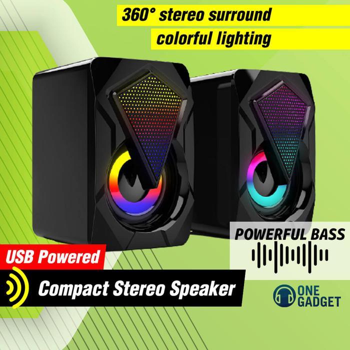 Usb Speaker Sound Mini Rgb Gaming Portabel Tv Laptop Pc Komputer A11