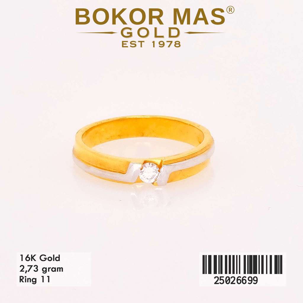 BokorMas Gold Cincin Nikah Permata Emas Asli Kadar 16K 25026699