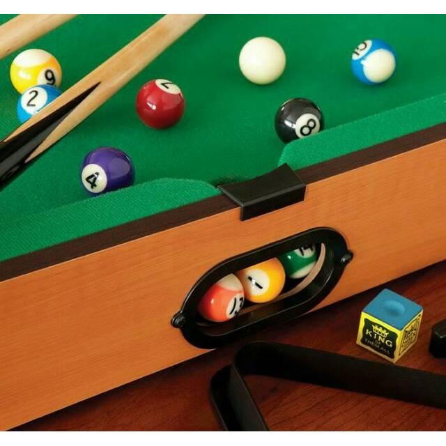 Mini Billiard Pool Table - Mainan Billiard Kayu Asli