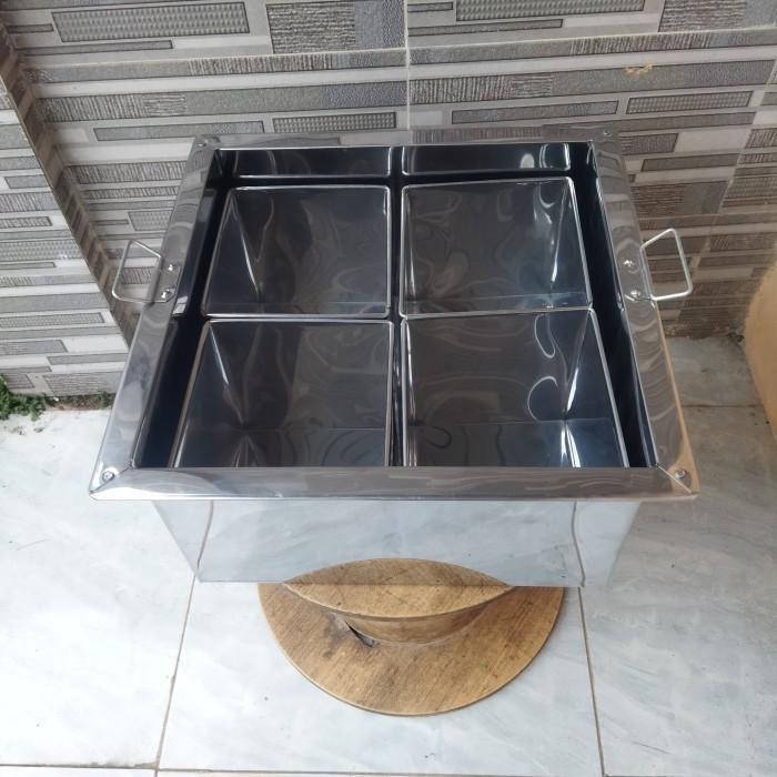 Dandang Odeng/Panci Odeng Loyang Kotak Sekat 4/Dandang Shabu