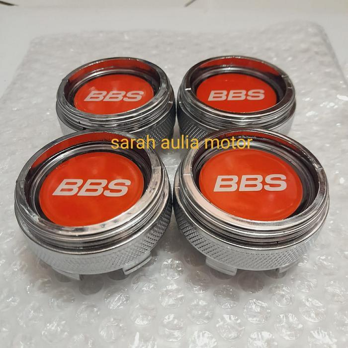 tutup velg racing dop roda veriasi tabung chrome BBS diameter 6cm