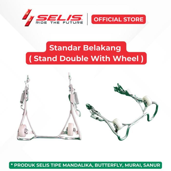 Diskon Selis - Standar 2 Belakang Ukuran Roda 16 Inch Sepeda Motor Listrik Universal ( Stand Double