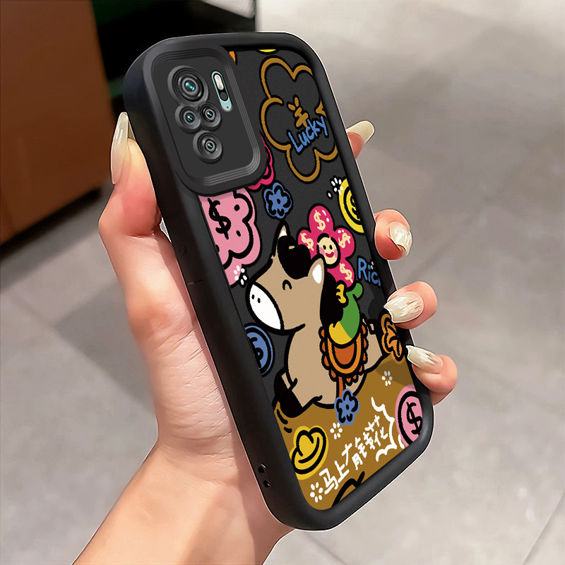Casing Hp Xiaomi Redmi Note 10 Redmi Note 10s Redmi Note 10 Pro POCO M5s Case Keledai kartun Kasing 