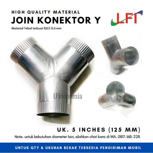 Join Konektor Y 5 inch (125 mm) - BJLS 0.6 mm