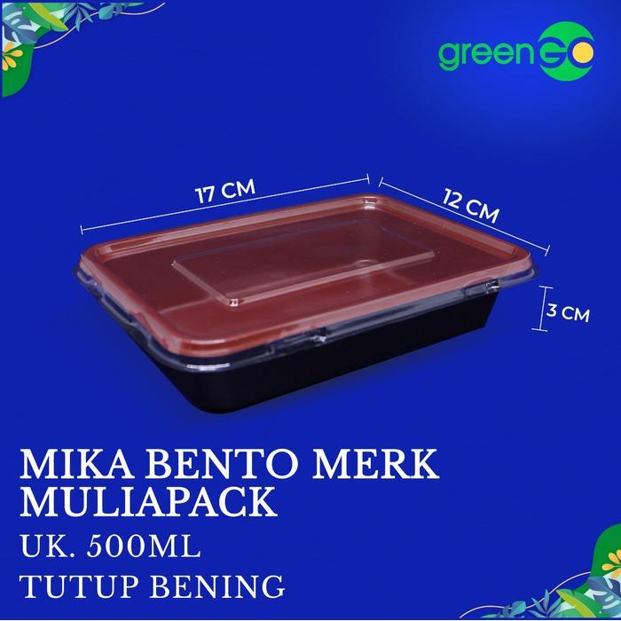 MIKA BENTO THINWALL 500ML ISI 25 SET TUTUP TANPA SEKAT