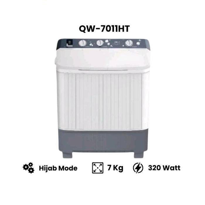 AQUA Mesin Cuci 2 Tabung 7 Kg QW 7011HT PROMO