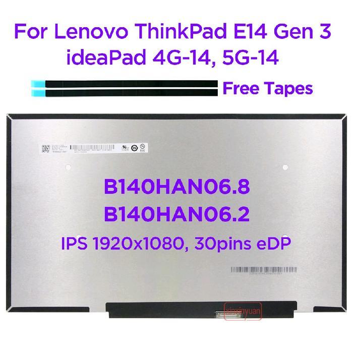Promo / Led Lenovo Thinkpad E14 Gen 2 E14 Gen 3 B140Han06.8 Non Cod