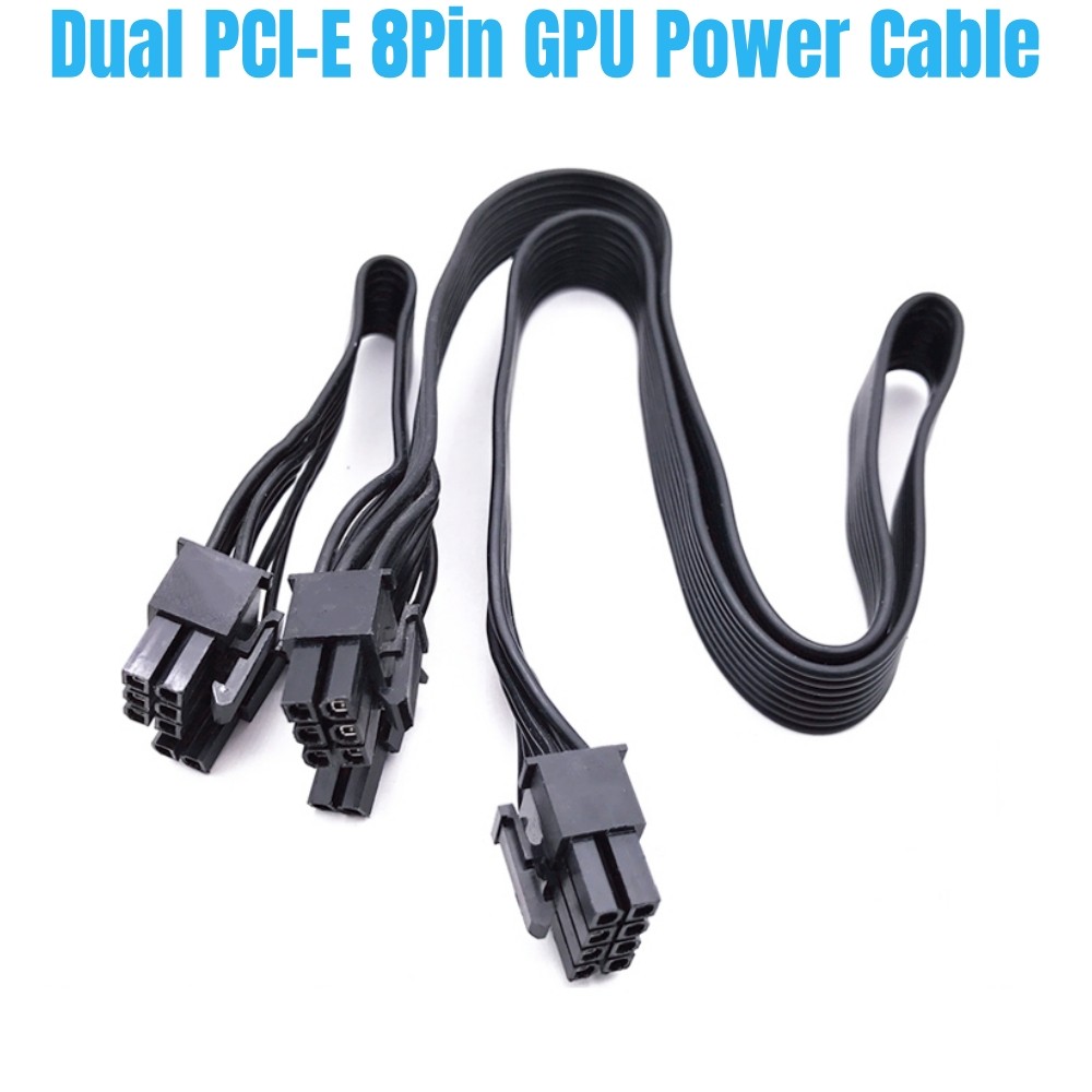 Dual PCI-e 8Pin 6+2Pin GPU Graphics Card Power Cable for Corsair CX430, CX450, CX500, CX600, CX650,