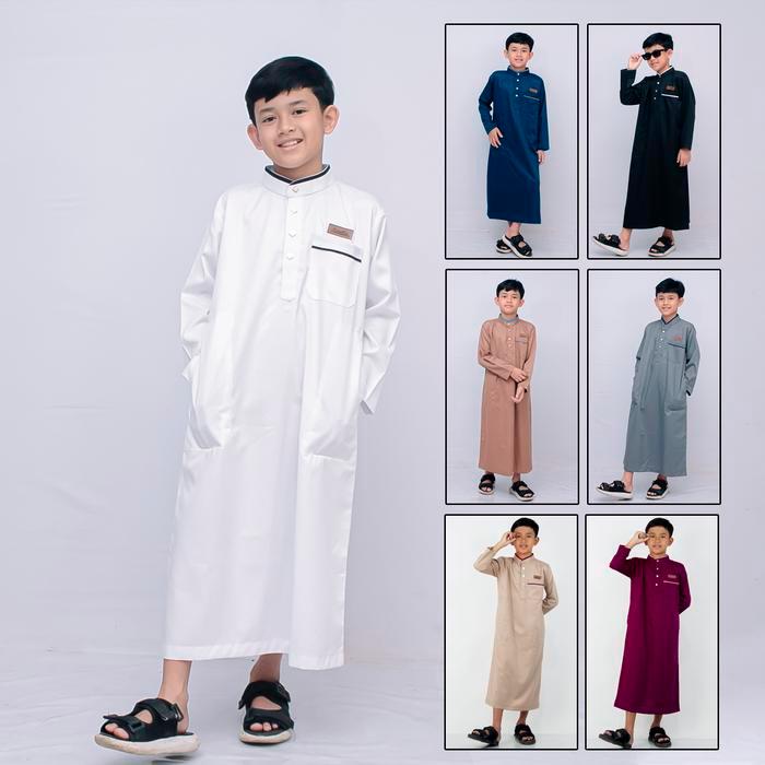 Jubah Anak Usia 2-12 Tahun Lengan Panjang Jubah Anak Laki Laki Premium Baju Gamis Anak Laki Laki