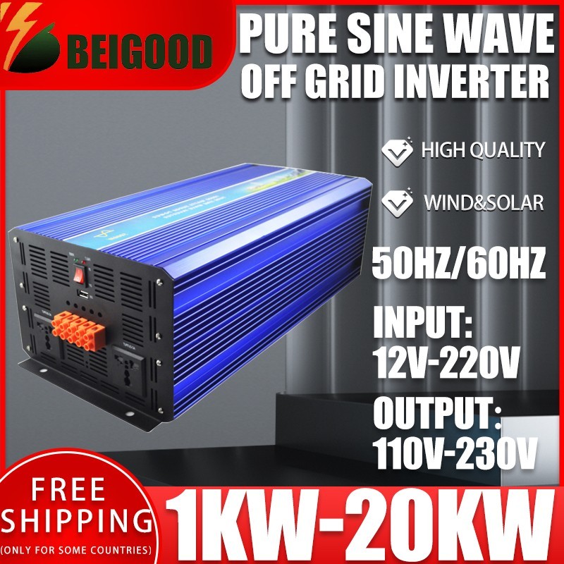 Pure Sine Wave Inverter 12V-110V To AC 110V 220V 10KW 15KW 20KW Voltage Transformer Power Converter 