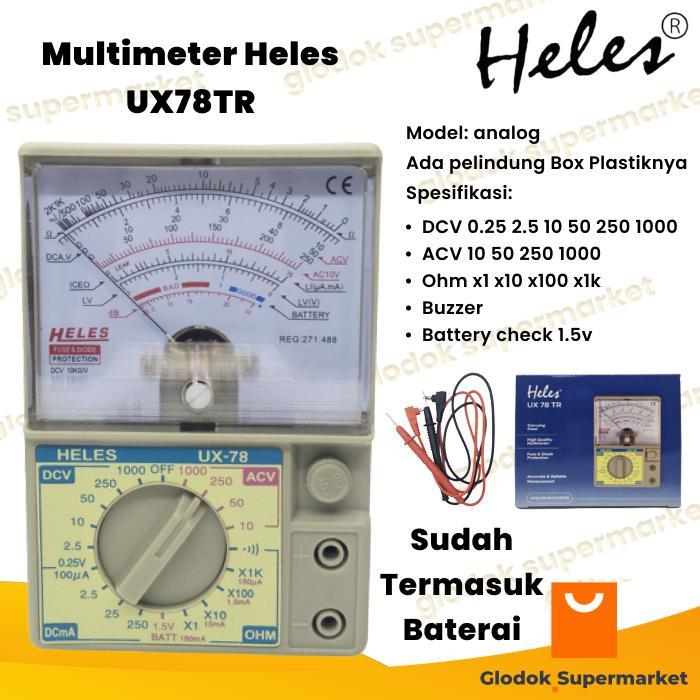 Multitester Heles Ux78Tr Multimeter Analog Ux 78 Tr Tester Ux-78Tr