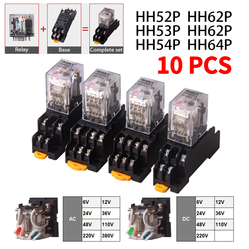 STOK TERBATAS  10 PCS DC110V HH64P Relays HH52P HH53P HH54P HH62P HH63P G2LHQ HOT ITEM