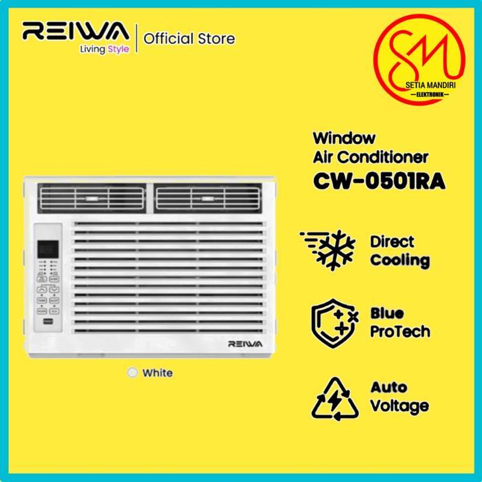AC WINDOW PORTABLE REIWA CW-0501RA Air Conditioner 0.5 1 PK AC Window 0.5PK 1PK