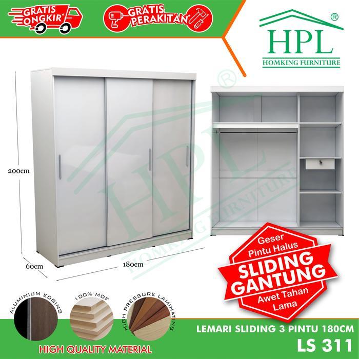 Lemari Pakaian Hpl Sliding Door 3 Pintu