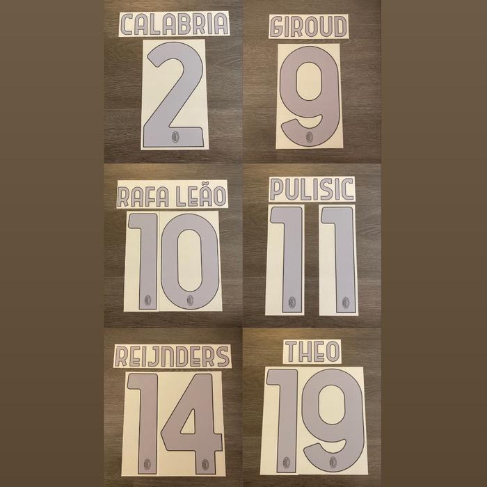 Nameset Original Ac Milan Away 2023/2024