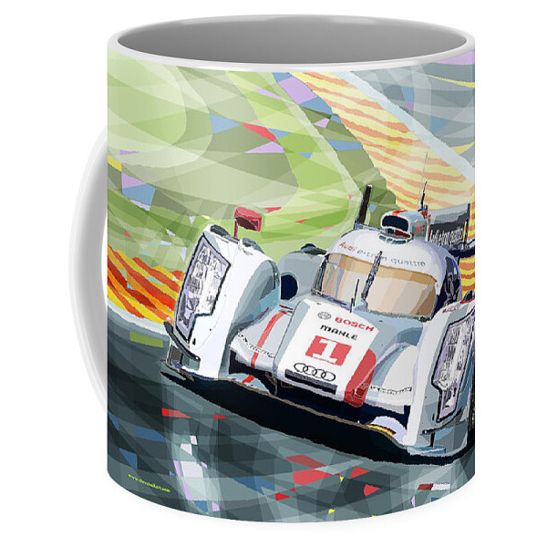 2012 Le Mans 24 AUDI R18 e-tron quattro Mug Kopi 2012 Le Mans 24 AUDI R18 e-tron quattro Coffee Mug