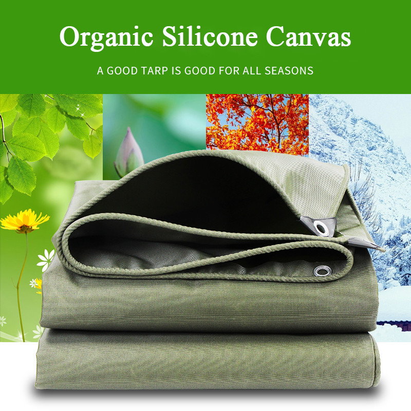 JUAL  550GSM Outdoor Rainproof Organic Silicone Cloth Tarpaulin Camping Tent Mat Pergola Canopy Awni