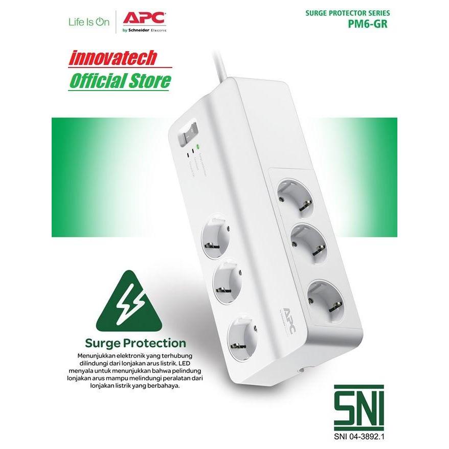 TERLARIS APC Surge Protector PM6GR / PM6-GR colokan anti petir BISA GRAB