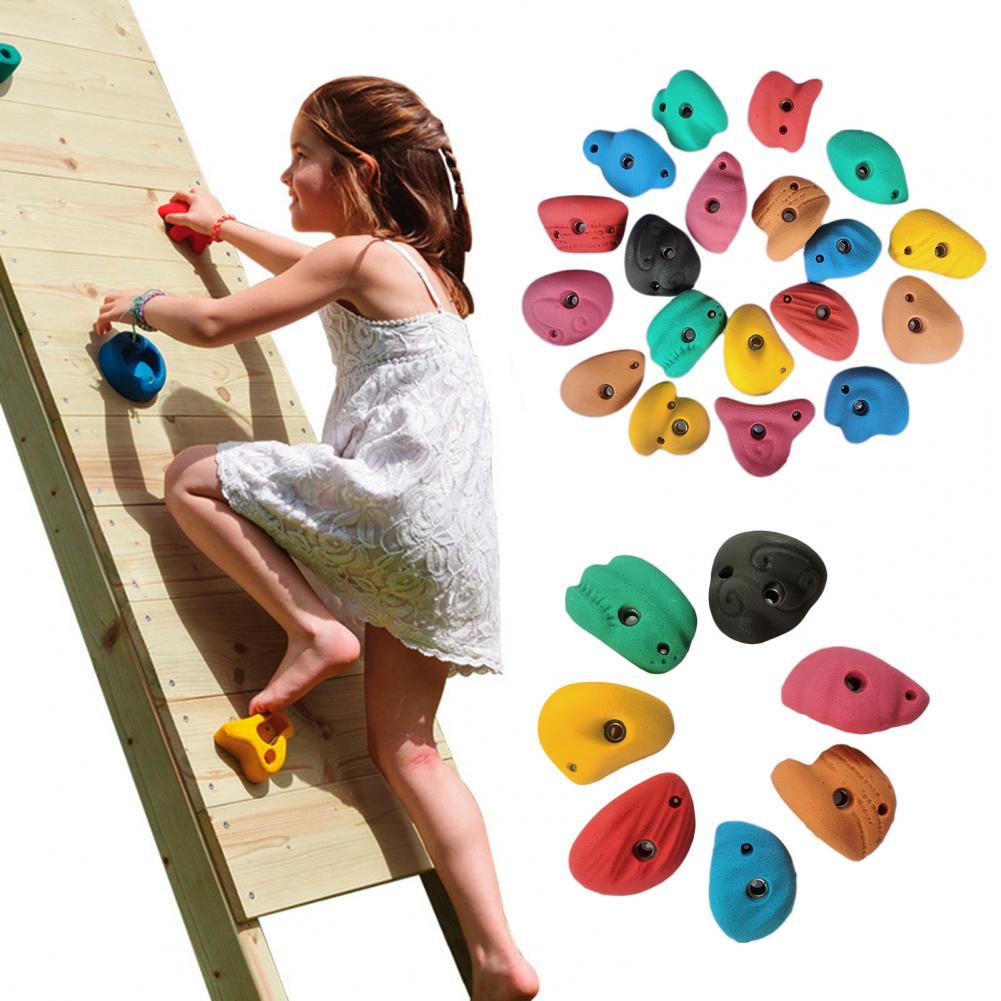 Rock Climbing Holds With Mounting Screw Holds Up To 230Lbs Kids Adults Rock Wall Holds Playground