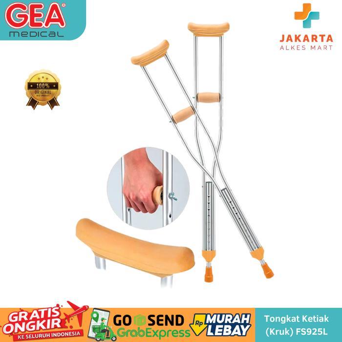 Terlaris Tongkat Ketiak Kruk Alat Bantu Jalan Kaki Patah Gea FS925L Sepasang SALE