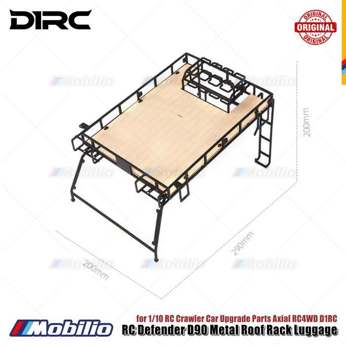 TERBARU D1RC RC Defender D90 Metal Roof Rack Luggage for 1/10 RC Crawler Car Upgrade Parts Axial