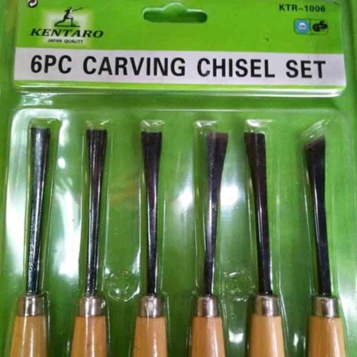 pahat bubut kayu / pahat ukir kayu set 6 pcs merk kentaro