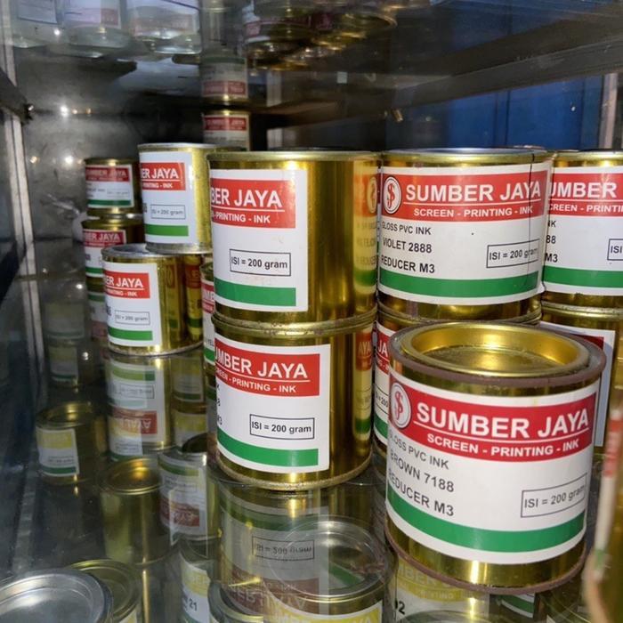 CAT SABLON SUMBER JAYA PVC 200gr Kertas Tinta Pewarna High Gloss Vinyl Vinil Ink Tinta Pewarna