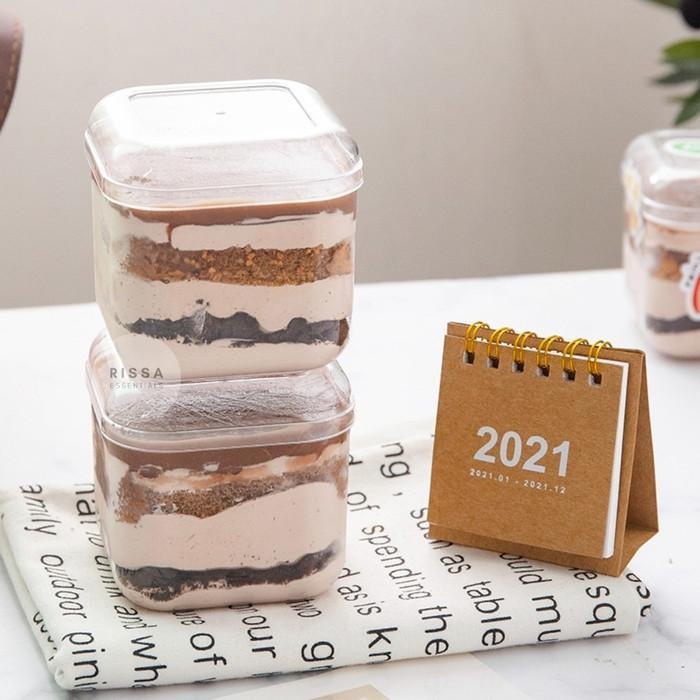 Thebest- [Isi6]Kotak Packaging Korean Mini Cake Dessert Box KuePudding LunchBox