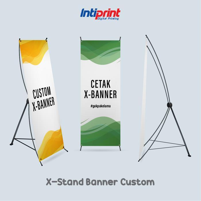 Cetak X-Banner Custom Standing Banner Banner + Tiang Stand
