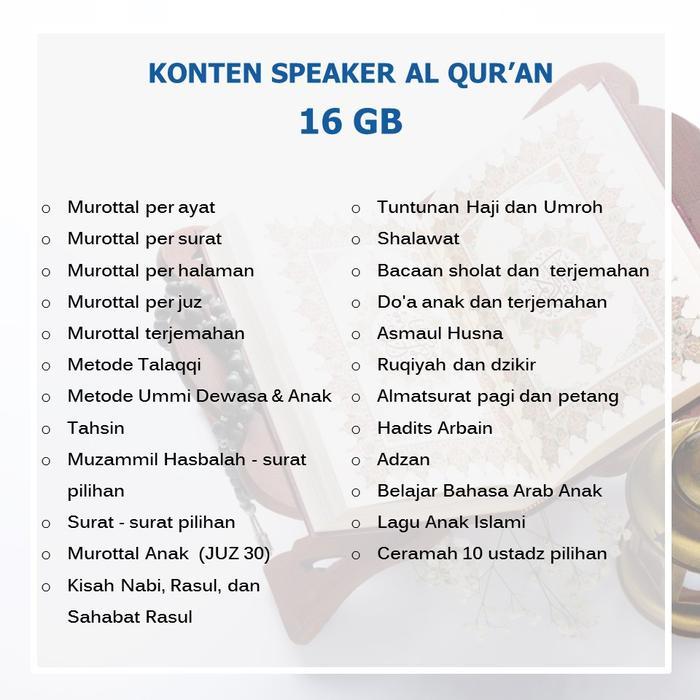 Thebest- SPEAKER MUROTTAL AL QURAN ADVANCE TP 600BT CHIP 16GB