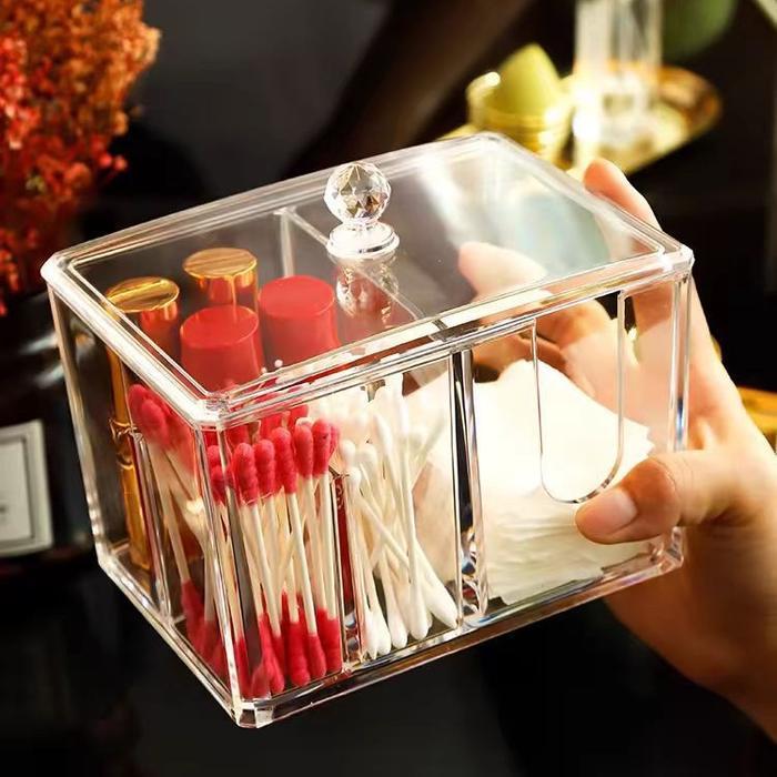 Rak Acrylic Kapas Rak Tempat Kapas Rak Kapas Acrylic Rak Meja TOP2024