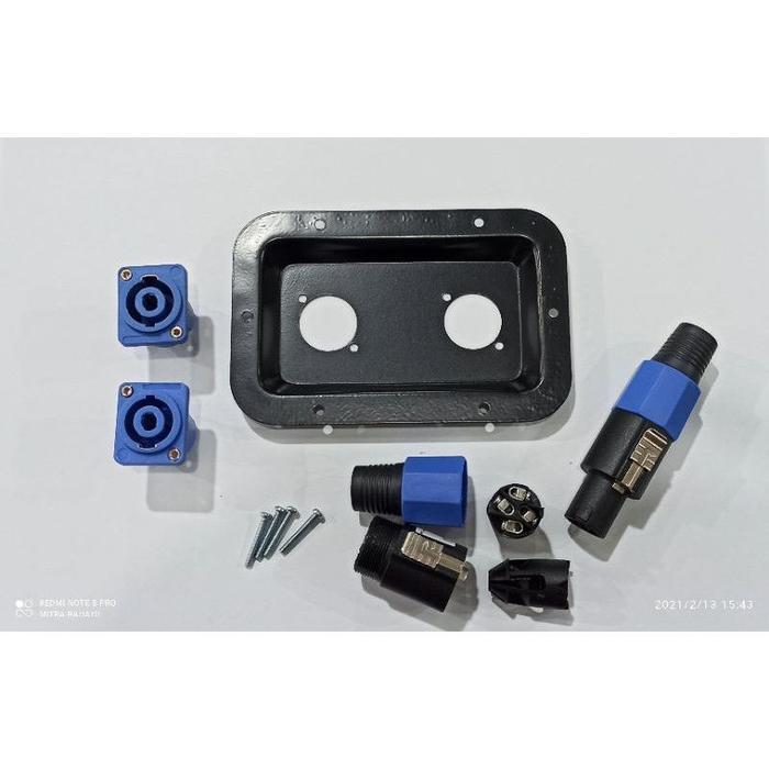 Thebest- satu set jack jek spikon spikon besi dan socket speakon