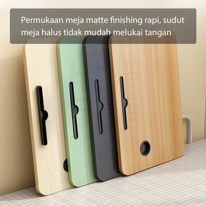 HUGO Meja Belajar Anak / Meja Laptop Portable / Meja Belajar Lipat Anak TK SD Serbaguna Besi Kayu