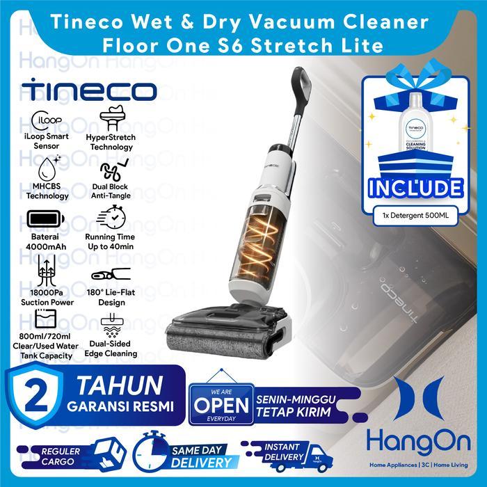Tineco Floor One S6 Stretch Lite Smart Wet & Dry Cordless Vacuum Cleaner 180 Lay-FLat
