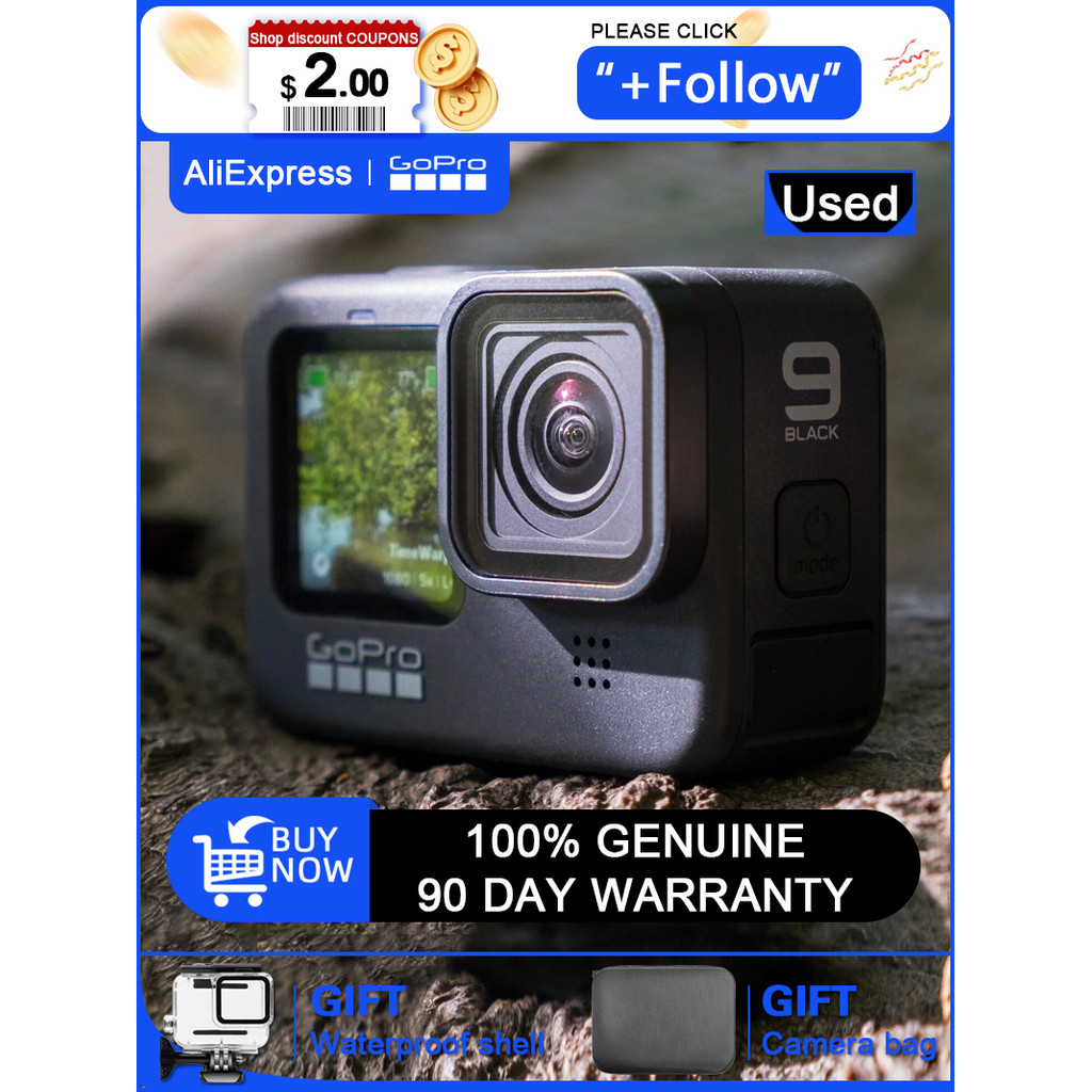 Original second-hand GoPro HERO9 Black Action Camera 5.2K video 20MP Go Pro 9 Sports camera