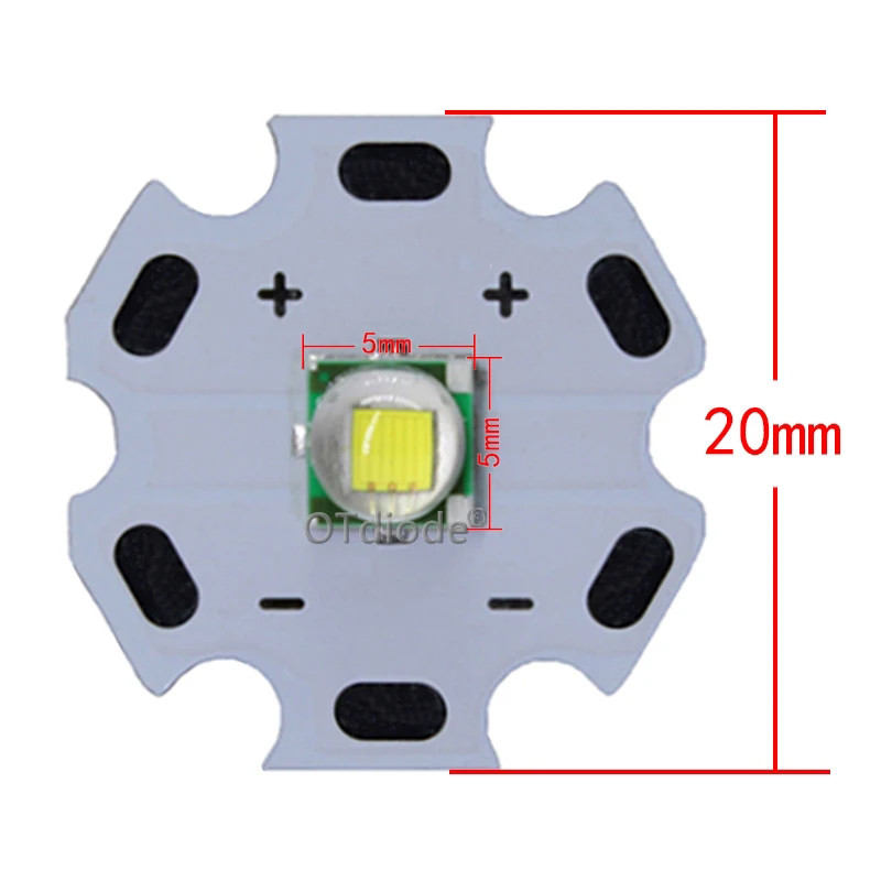 10W XLM 5050-T6 High Power LED Cool White Beads Diode 16/20mm PCB+Torch Flashlight Current Driver