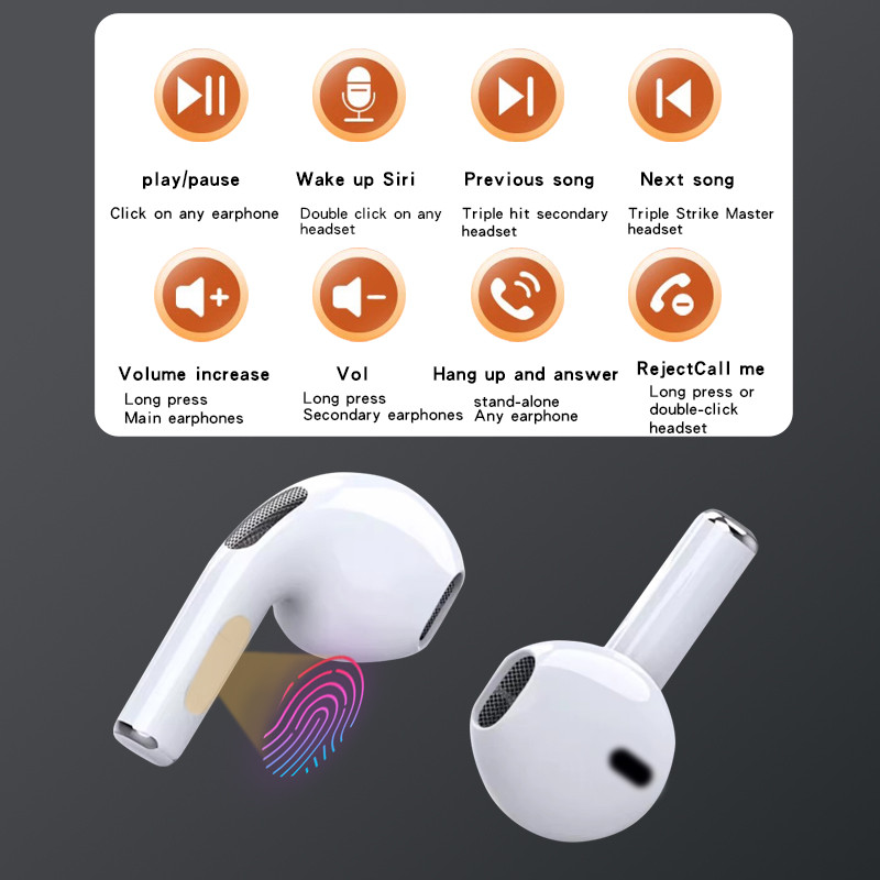 Original  Pro4 TWS Bluetooth Earphone Headset HiFi Wireless Headphone Mic Noise Reduction Game